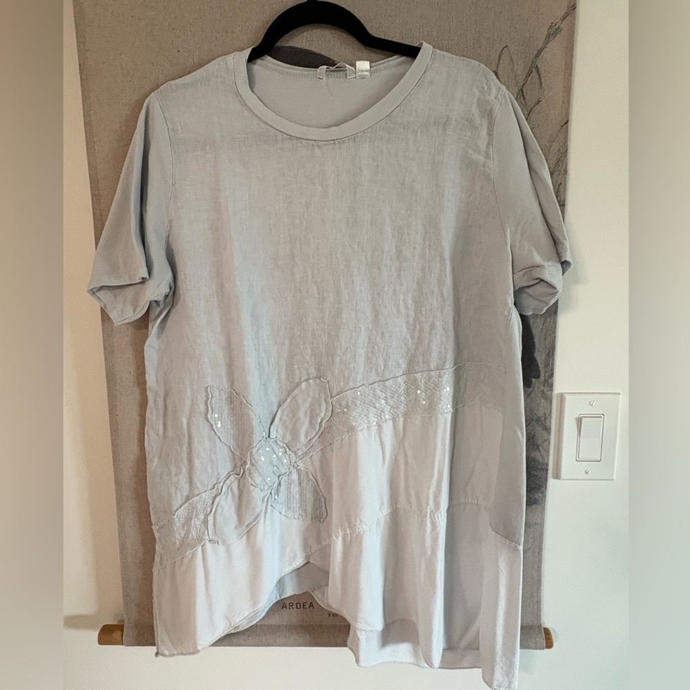 Women’s Short Sleeve Linen Blend made in Italy